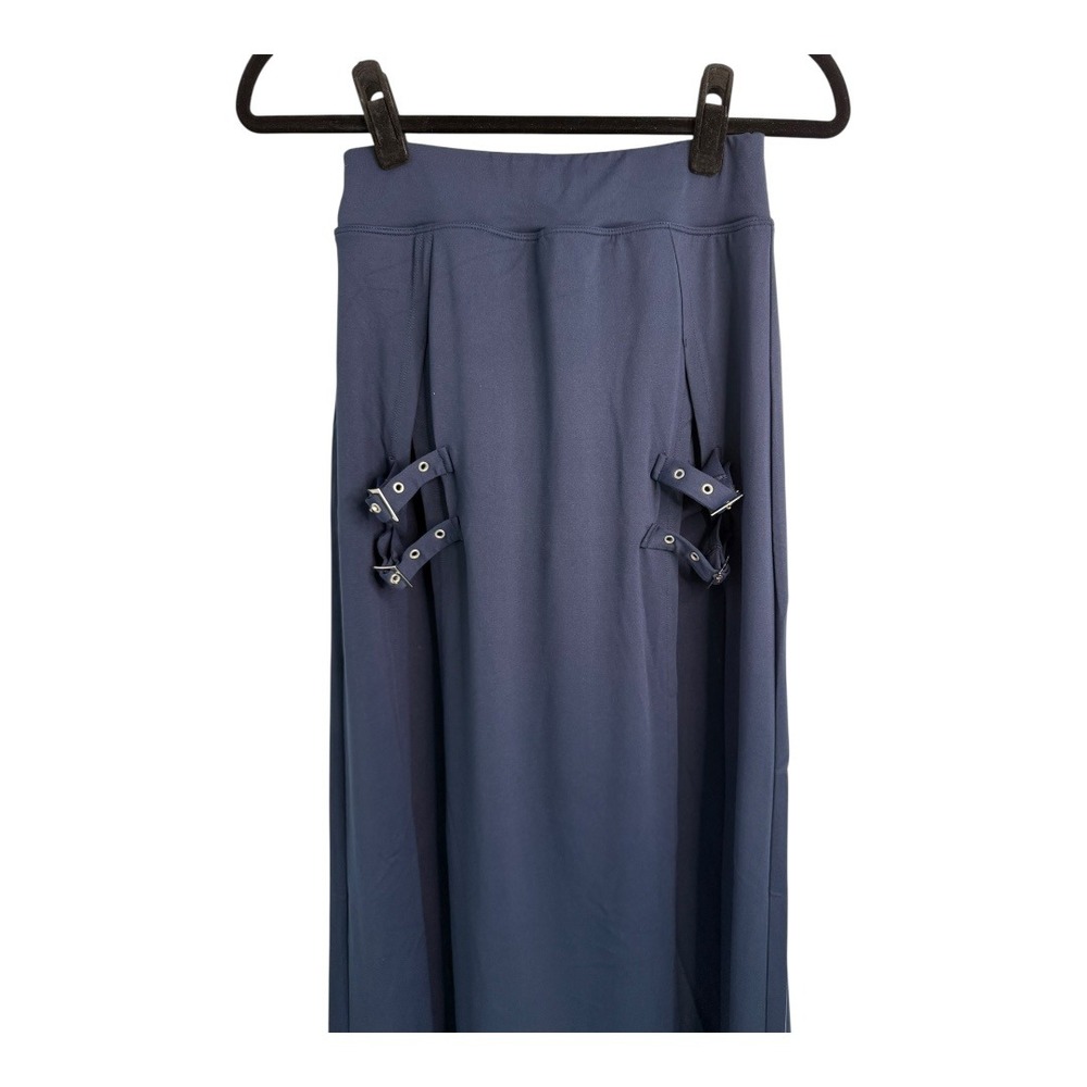 Halara High Waisted Decorative Buckle Split 2-in-1 Maxi Skirt Sapphire XS NWT - Picture 8 of 13